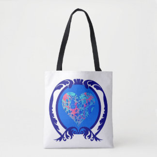 Bolso De Tela Tote azul dos del placer