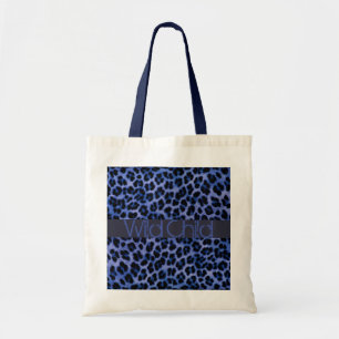 Bolso De Tela Tote azul personalizado de impresión animal