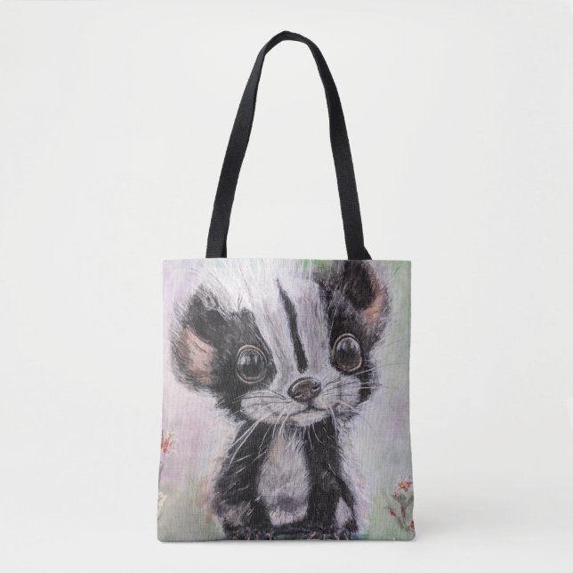 Bolso De Tela Tote Baby Skunk (Anverso)