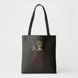 Bolso De Tela Tote bag abstract "Black Magic Girl"