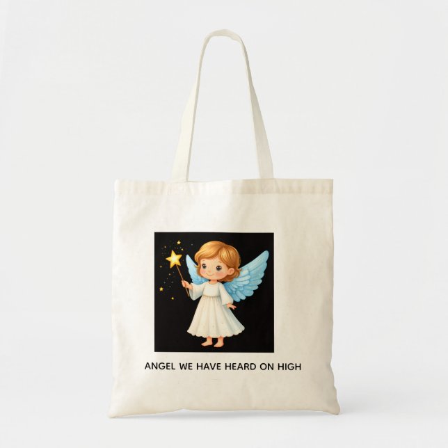 BOLSO DE TELA TOTE BAG ANGEL WE HAVE HEARD ON HIGH (Frente)