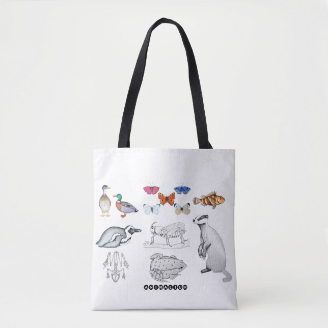 Bolso De Tela Tote bag Animalium: realistic fauna collection (Anverso)