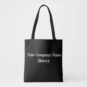 Bolso De Tela tote bag anunciando el nombre del logotipo de la c