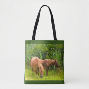 Bolso De Tela Tote Bag Assateague Ponies