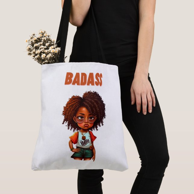 Bolso De Tela Tote Bag BADASS (Detalle)