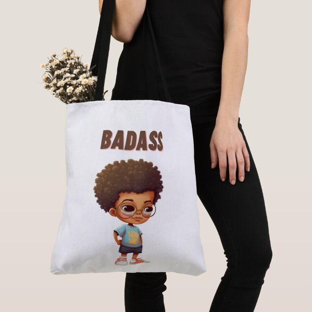 Bolso De Tela Tote Bag BADASS (Detalle)