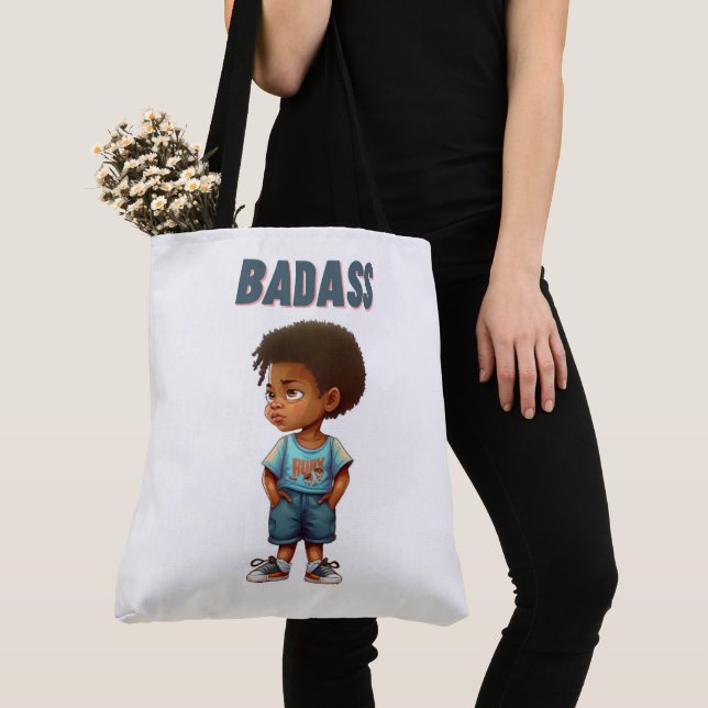Bolso De Tela Tote Bag BADASS (Detalle)