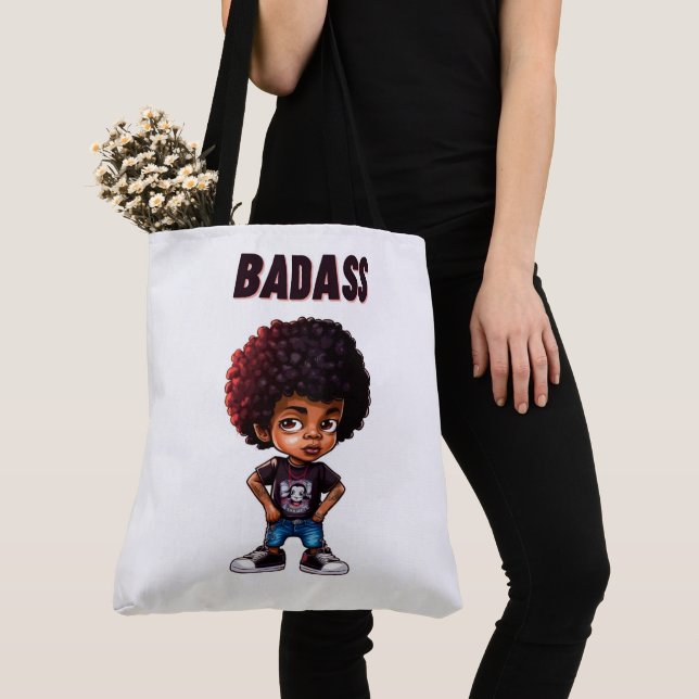 Bolso De Tela Tote Bag BADASS (Detalle)