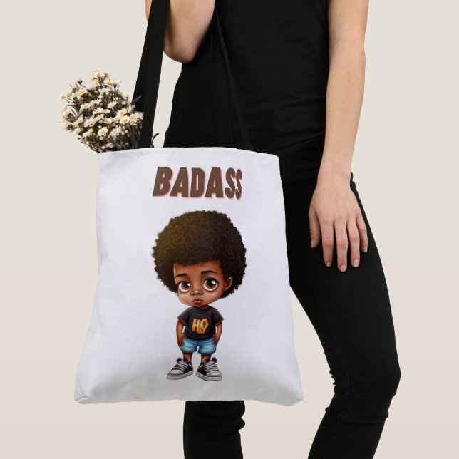 Bolso De Tela Tote Bag BADASS (Detalle)