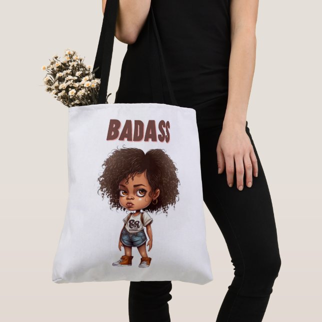 Bolso De Tela Tote Bag BADASS (Detalle)
