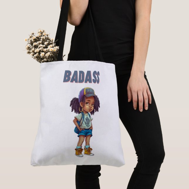 Bolso De Tela Tote Bag BADASS (Detalle)