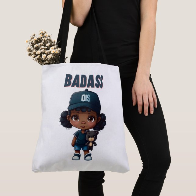 Bolso De Tela Tote Bag BADASS (Detalle)