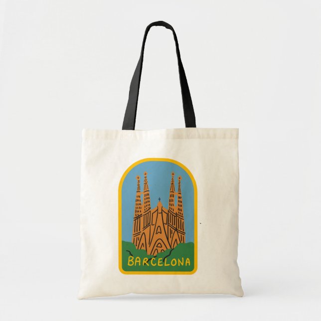 Bolso De Tela Tote Bag Barcelona (Frente)