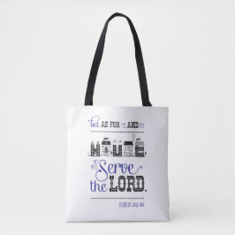 Bolso De Tela Tote bag bible scripture inspired joshua 24