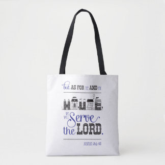 Bolso De Tela Tote bag bible scripture inspired joshua 24