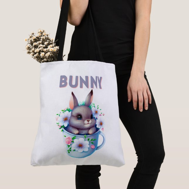 Bolso De Tela Tote Bag Bunny (Detalle)