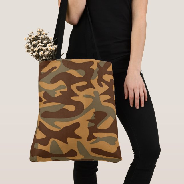 Bolso De Tela Tote Bag camouflage army (Detalle)