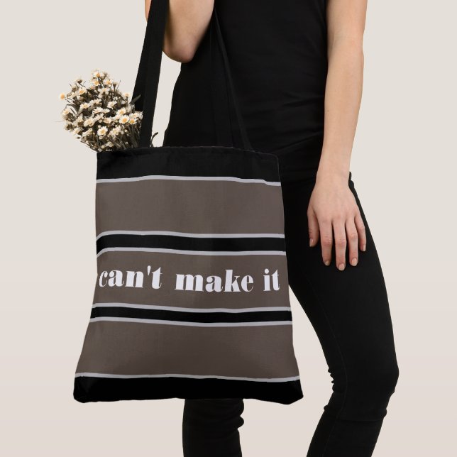 Bolso De Tela Tote Bag can't make it (Detalle)
