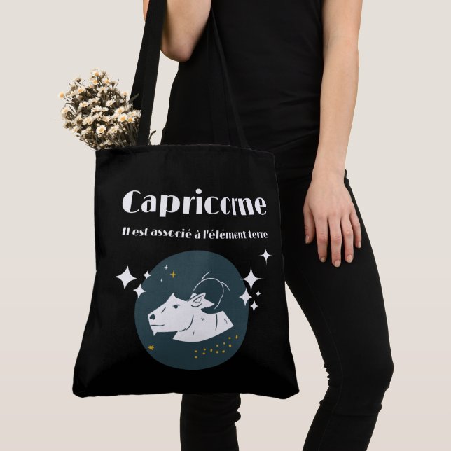 Bolso De Tela Tote Bag Capricorne (Detalle)