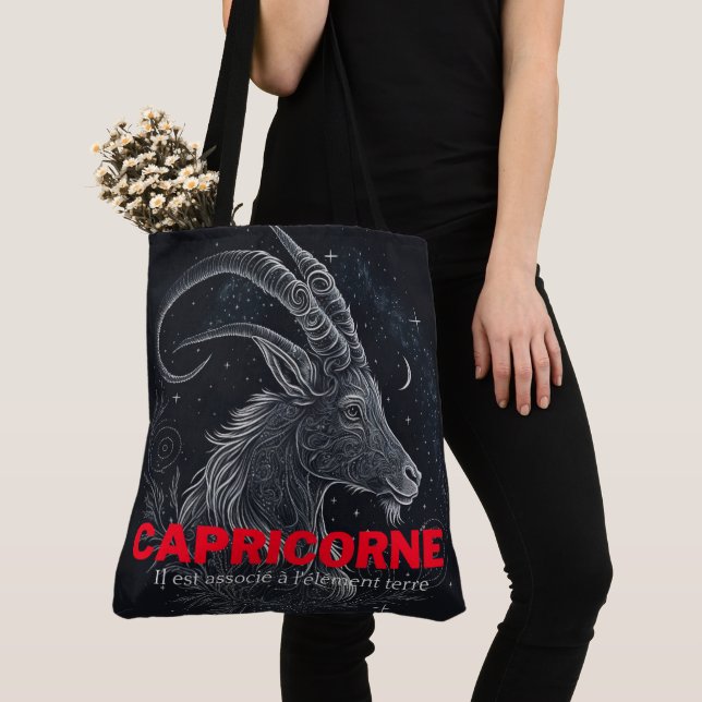 Bolso De Tela Tote Bag Capricorne (Detalle)