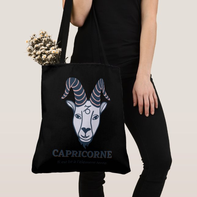 Bolso De Tela Tote Bag Capricorne (Detalle)