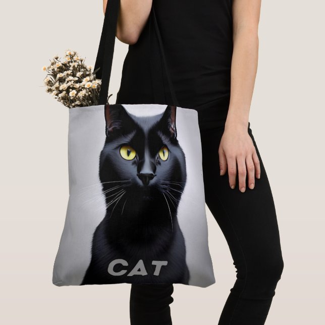 Bolso De Tela Tote Bag cat (Detalle)