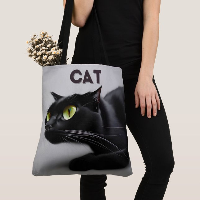 Bolso De Tela Tote Bag cat (Detalle)