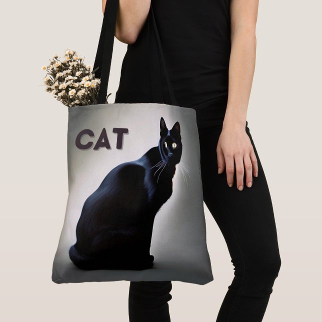 Bolso De Tela Tote Bag cat (Detalle)