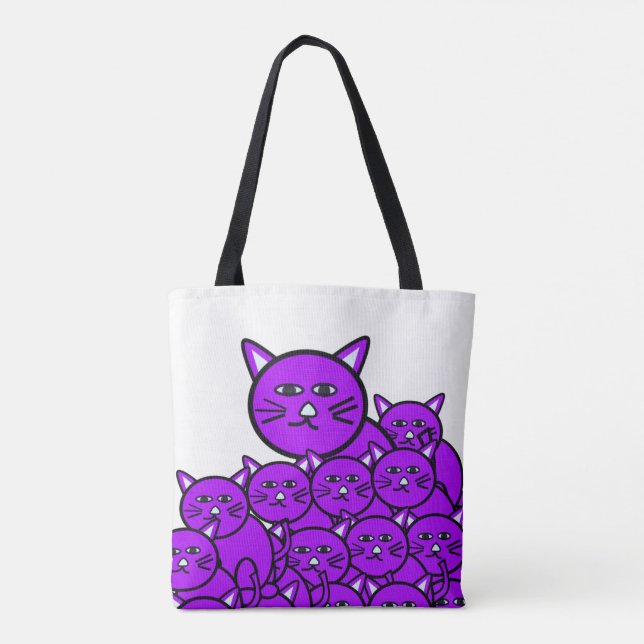 Bolso De Tela Tote Bag Cat (Reverso)