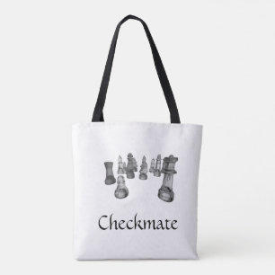 Bolso De Tela Tote Bag Checkmate