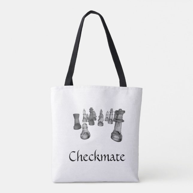 Bolso De Tela Tote Bag Checkmate (Reverso)