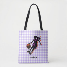 Bolso De Tela Tote Bag, Chica de baloncesto personalizado