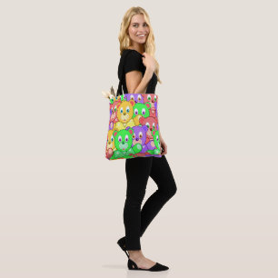 Bolso De Tela Tote Bag Colorful Teddy Bears