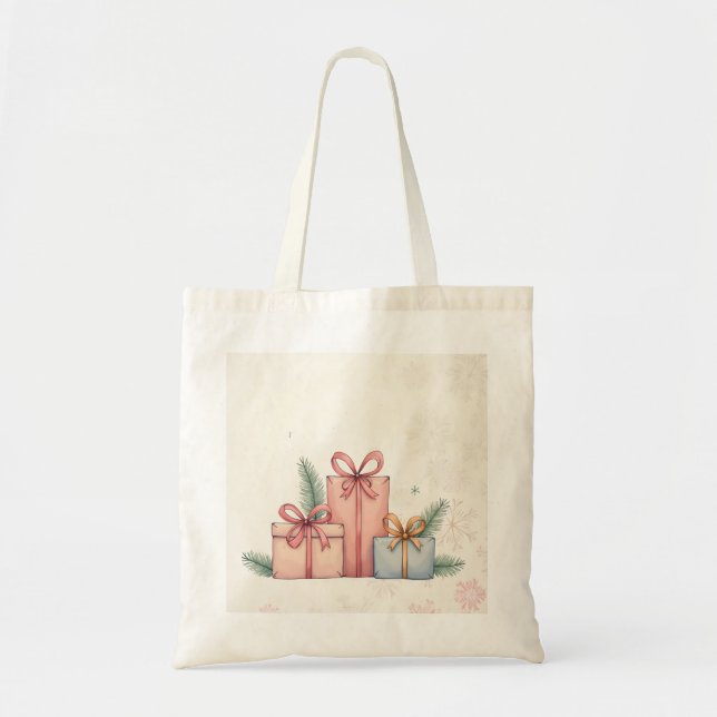 Bolso De Tela Tote Bag con diseño de Navidades (Frente)