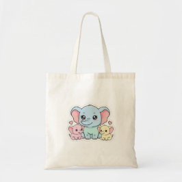 Bolso De Tela Tote Bag Cute Elephant's Mom & Kids