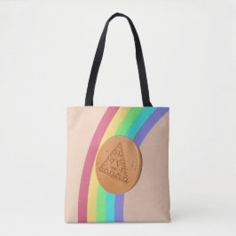 Bolso De Tela Tote Bag Dalgona Múltiple Triángulo - Vista latera