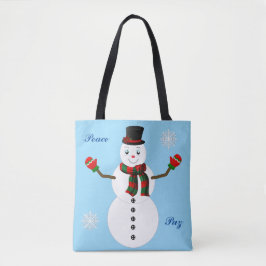 Bolso De Tela tote bag de hombre de nieve