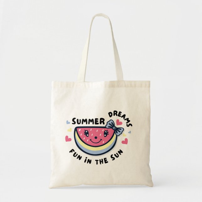 Bolso De Tela Tote Bag Design Simple Cute Conveniente (Frente)