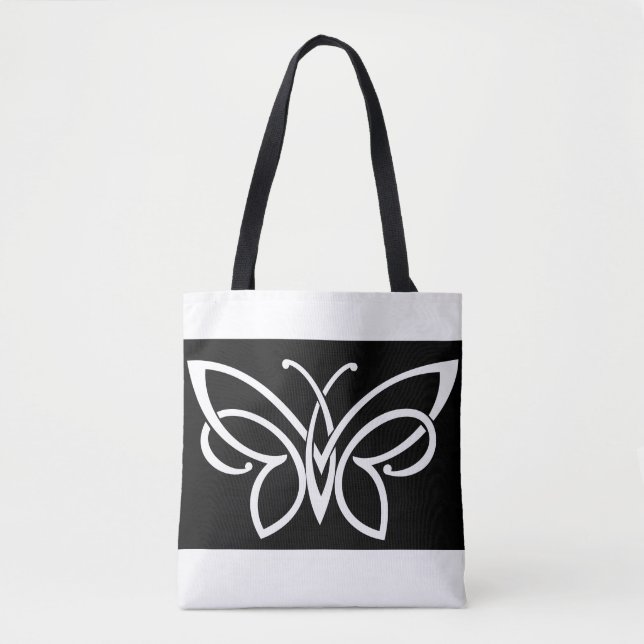 Bolso De Tela Tote Bag, diseño de 'Tribal Butterfly' (Anverso)