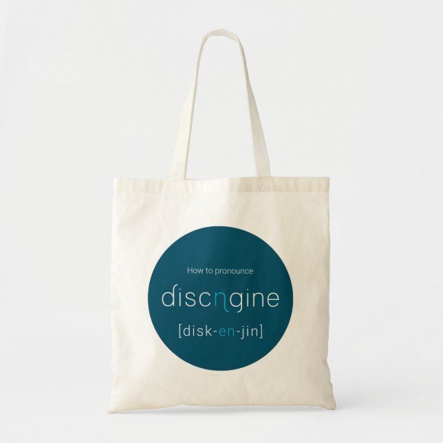 Bolso De Tela Tote bag Disk En Jin (Frente)