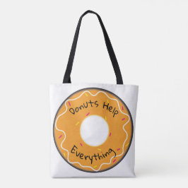 Bolso De Tela Tote Bag Donuts ayuda a todo