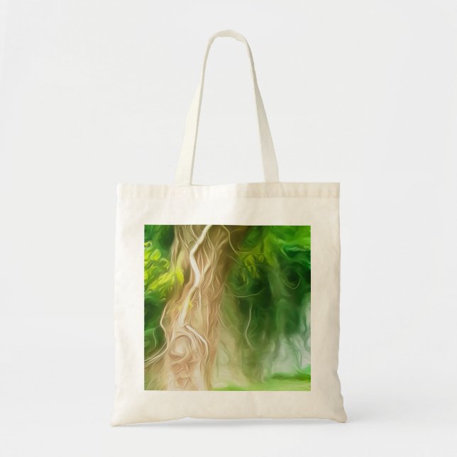 Bolso De Tela Tote Bag Dream Light Green Tree (Frente)