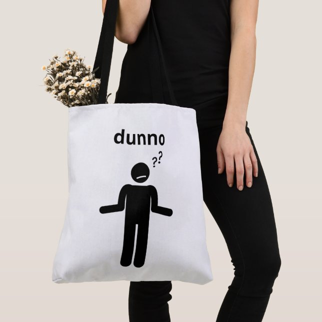 Bolso De Tela Tote Bag dunno (Detalle)