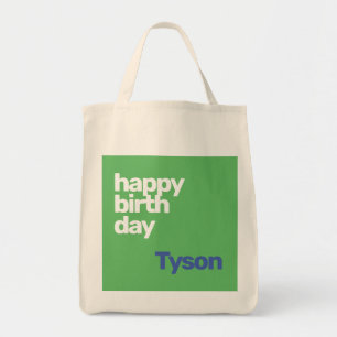 Bolso De Tela Tote Bag feliz cumpleaños personalizado reutilizab