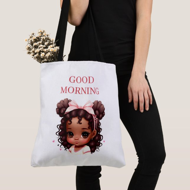 Bolso De Tela Tote Bag Good morning (Detalle)