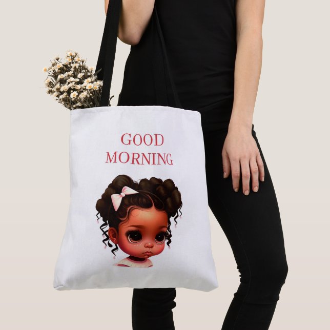 Bolso De Tela Tote Bag Good morning (Detalle)