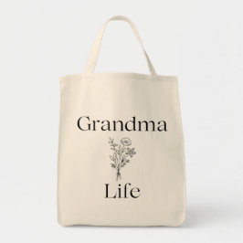 Bolso De Tela Tote Bag Grandma Life Wildflowers
