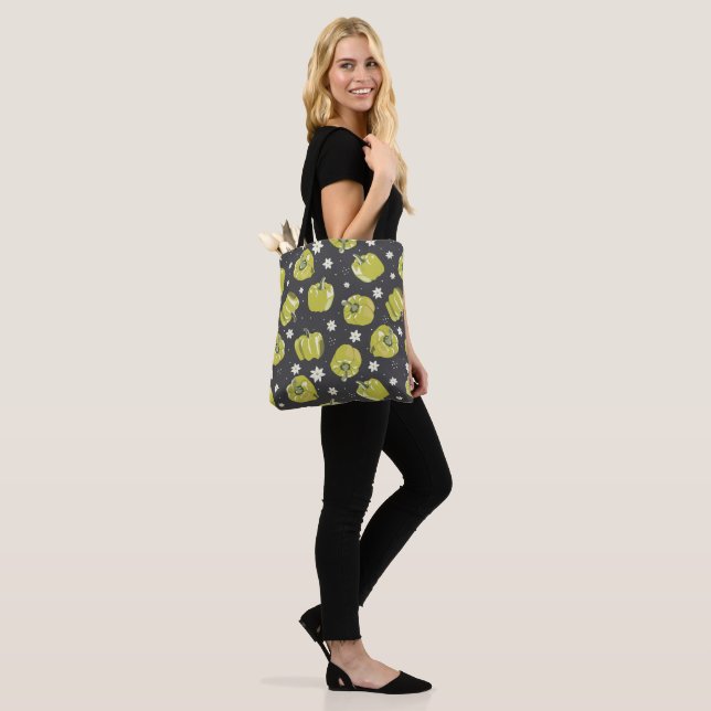Bolso De Tela Tote Bag Green Pepper Dispersado (Puesto)