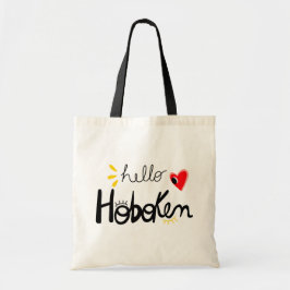 Bolso De Tela Tote Bag Hello Hoboken Fun New Jersey Gift