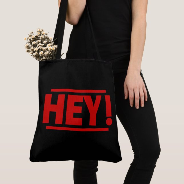 Bolso De Tela Tote Bag Hey! (Detalle)
